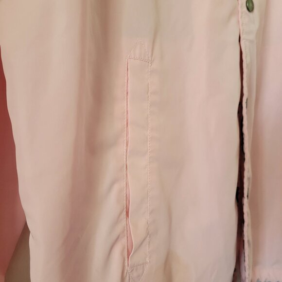 Edgar + Ash Jacket Windbreaker Snap closure Pink drawstring waist Women's XL EUC - Picture 6 of 10